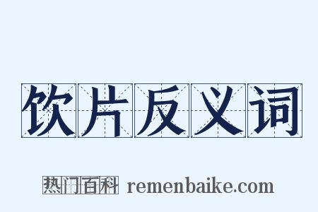 饮片反义词是什么意思的图片